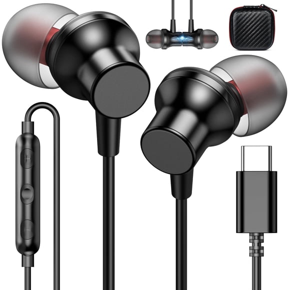 Auriculares USB C ACANDYA para iPhone 16 Pro Max Auriculares con cable