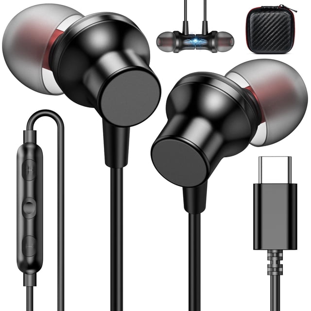 Auriculares USB C ACANDYA para iPhone 16 Pro Max Auriculares con cable