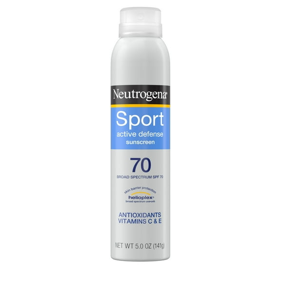 Neutrogena Sport Active Defense SPF 70 Sunscreen Spray, 5.0 oz