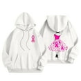 thumbnail image 6 of Fiaer,Women Cancer Sweatshirts Cancer Hoodies Pink Ribbon with Butterfly Graphic Plus Size Tops Cancer Awareness Support White XL, 6 of 7