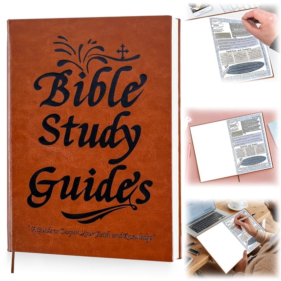 66 Pages Bible Guide Study Book - 8.39" x 5.9" Christian Bible Study Journal Notebook - A Guide to Deepen Your Faith and Knowledge - Christmas Thanksgiving Mother's Day Gifts for Women Lady