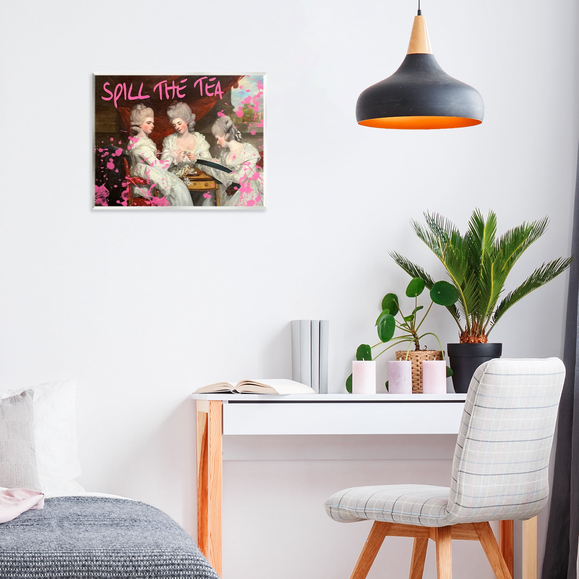 Stupell Industries Spill The Tea Iconic Ladies Wall Plaque Art, design by Grotto Studios