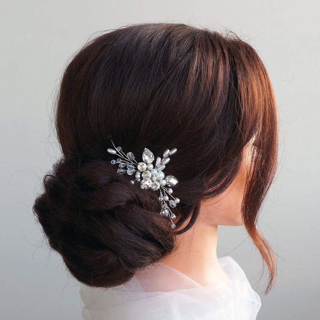 Details about   Star Pattern Pearl Crystal Rhinestones Wedding Hair Combs Accessories For Bridal