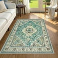 thumbnail image 6 of Wonnitar 3'x5' Rugs for Entryway, Machine Washable Kitchen Area Rug Non Slip Bedroom Rug, Oriental Vintage Soft Kid Pet Friendly Printed Indoor Throw Carpet for Bedside Bathroom Decor, 6 of 8