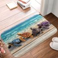 thumbnail image 5 of 1pc Four Turtle Figurines Absorbent Non-Slip Bathroom Thickened Flannel Rug Decor,Soft,Quick Drying,Suitable For Indoor/outdoor Use,Bathrooms,Bedrooms,Kitchens,Terrace,Laundry Rooms,16"x24", 5 of 9