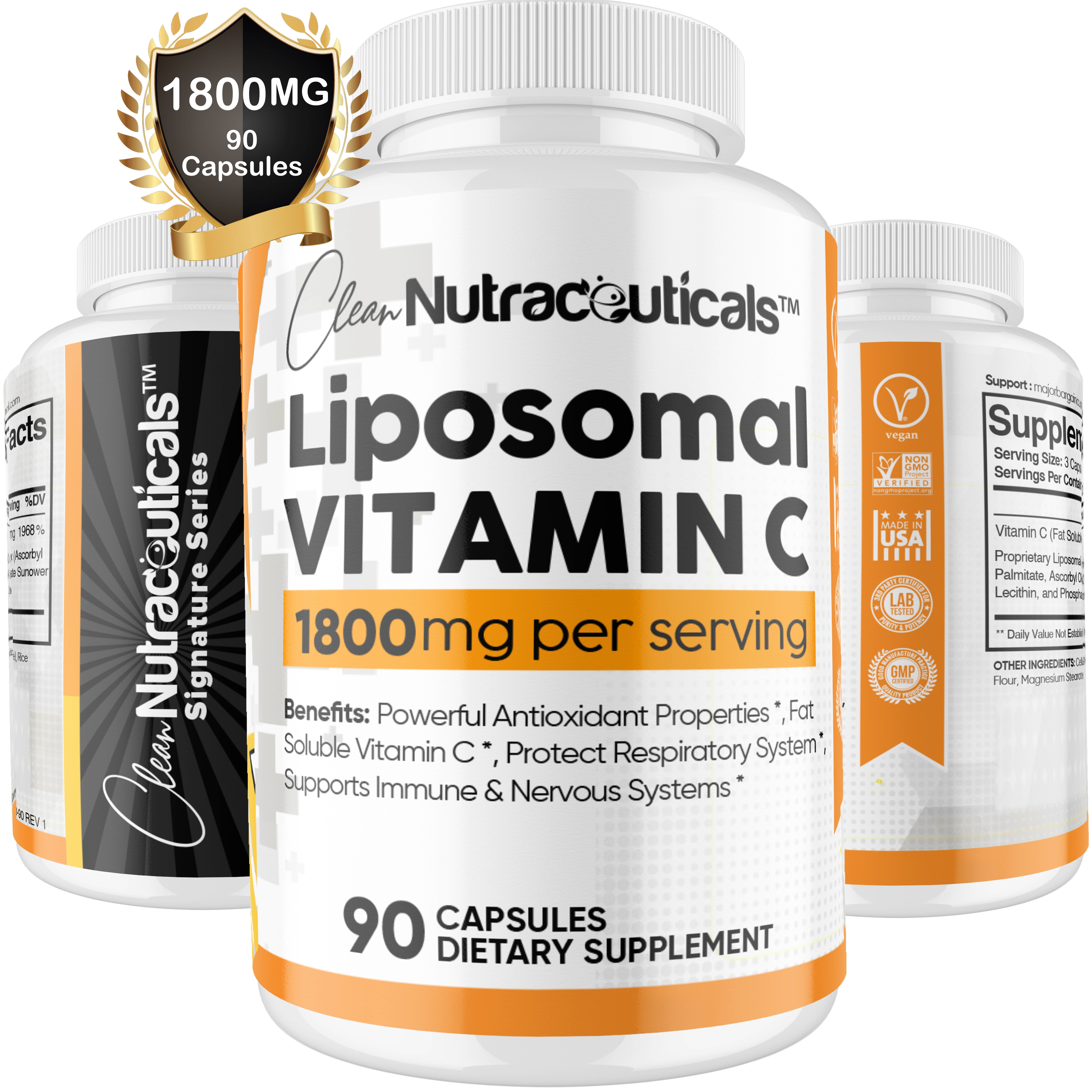 Liposomal Vitamin C Capsules 1800mg High Absorption VIT C, Immune