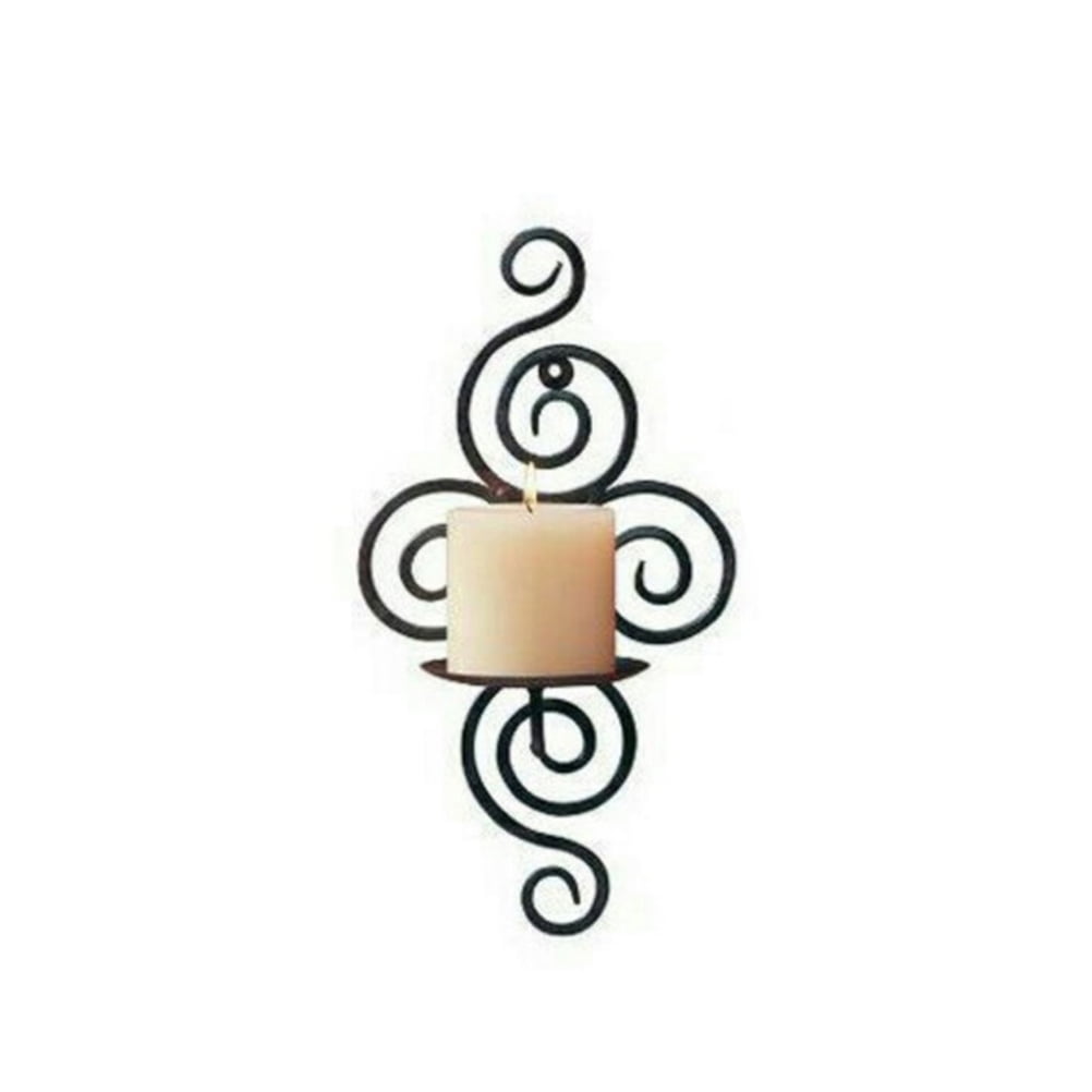 Iron Wall Hanging Candle Holder Sconce Furnishing Articles Vertical Candlestick Holder for