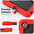 thumbnail image 7 of FJLBDE Case for Lenovo Tab 10.1 inch 2025 Release (TB-311FU/TB-311XU), Rugged Shockproof Tablet Cases Cover with Kickstand Shoulder Strap, Red, 7 of 7