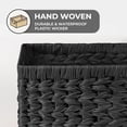 thumbnail image 5 of Wicker Basket, Decorative Woven Baskets for Storage, Waterproof Storage Basket Organizer, Wicker Storage Basket for Organizing, 2-Pack, Black, 5 of 8