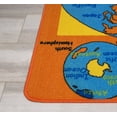 thumbnail image 3 of Mybecca Kids Rug Orange World Map Children Learning Carpet 8' x 10' Multicolor, 3 of 5