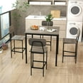 thumbnail image 1 of Harmijoy Ensemble de Table de Bar à Manger 5 Pcs pour 4, Table à Manger Haute Moderne/industrielle/vintage & 4 Chaises de Bar, 1 of 7