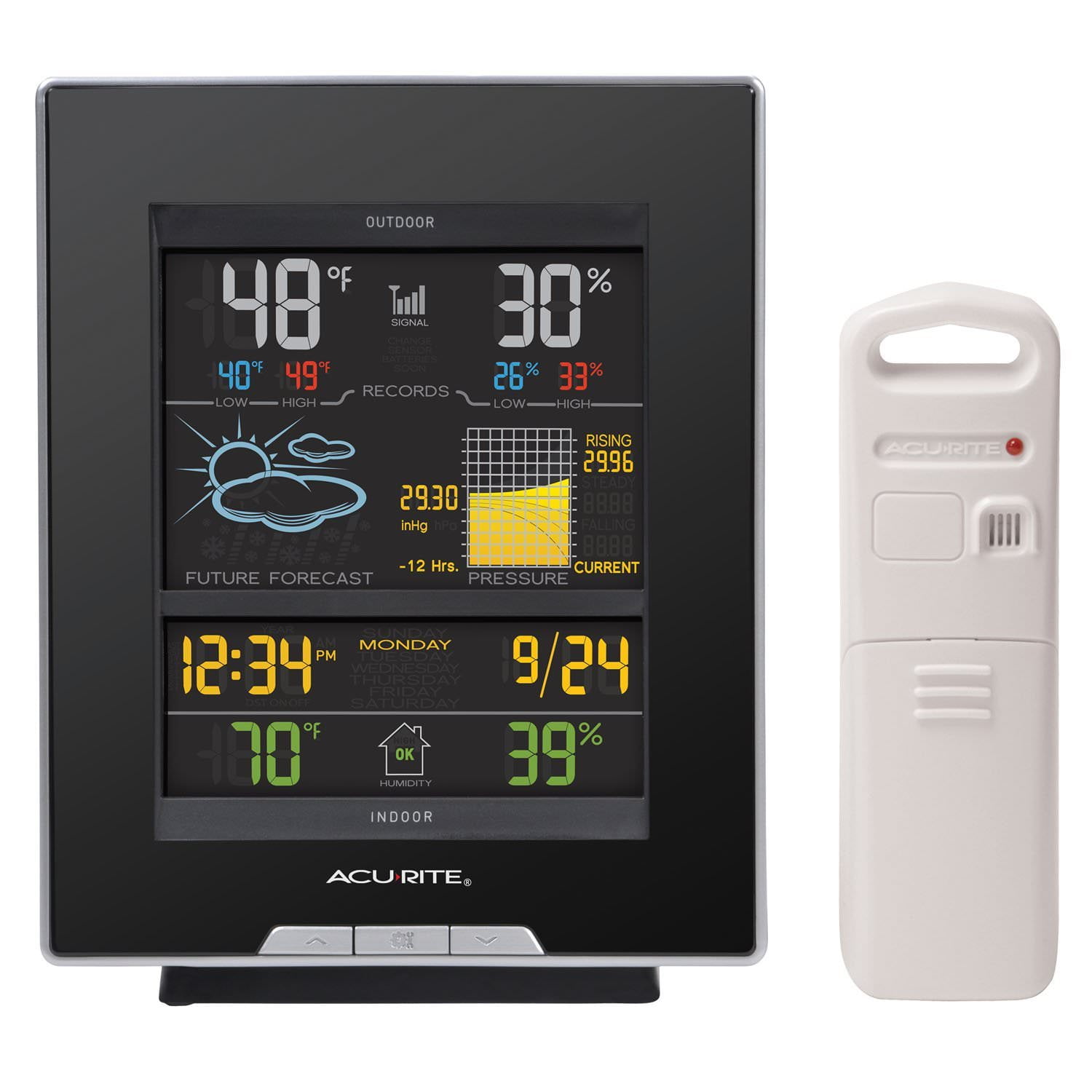 Acurite 02008 Color Weather Station (Dark Theme) by Chaney Instrument Co