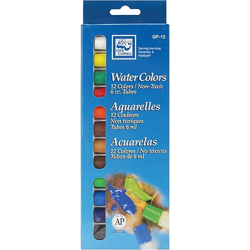 Watercolor Paint 6ml, Assorted Colors, 12/pkg