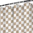 thumbnail image 3 of Beige and White Checkerboard Pattern Shower Curtain 72"x72" ,Bathroom Decorative Shower Curtains Set with 12 Hooks,Modern Waterproof Washable Shower Curtain, 3 of 6