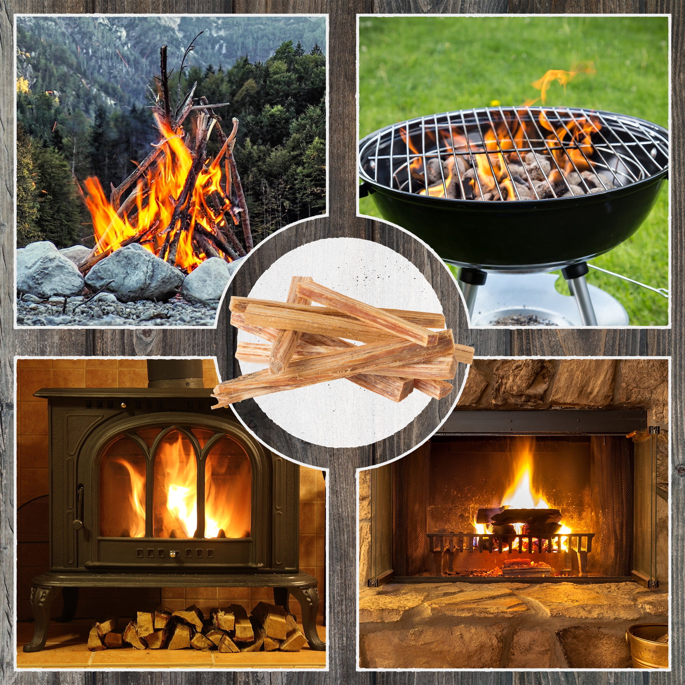 Pure Garden 25lb Box of Fatwood Pine Wood Fire Sticks for Starting Fires
