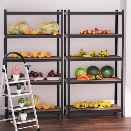 

Garage Shelving Adjustable Adjustable Kitchen 5 Tier Metal Shelving Unit Industrial Metal Shelves Heavy Duty 5-Tier Shelving Unit for Home Office 67 * 30 * 12 Black