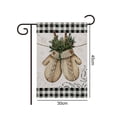 thumbnail image 2 of Bandera del Jardín de Navidad de Invierno, impresión digital de doble cara de lino, 2 of 5