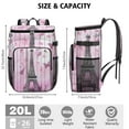 thumbnail image 3 of Retro Travel Backpack Cooler, Ideal for Exploring, Vacation, or Holiday with Vintage Paris and Girly Pink Style, 3 of 6