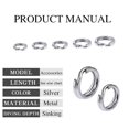 thumbnail image 2 of 50Pcs Fishing Rings Stainless Steel Split Rings High Quality Strengthen Solid Ring Lure Connecting Fishing Accessories He Qiyong unisex, 2 of 2
