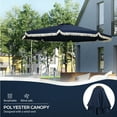 thumbnail image 5 of Outsunny 9ft Patio Umbrella with Tilt, Ruffled Outdoor Umbrella, Dark Blue, 5 of 9