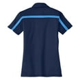 thumbnail image 6 of Yellow Rooster Women Silk Touch Performance Colorblock Stripe Polo Navy/Carolina Blue Grey/Black S, 6 of 6