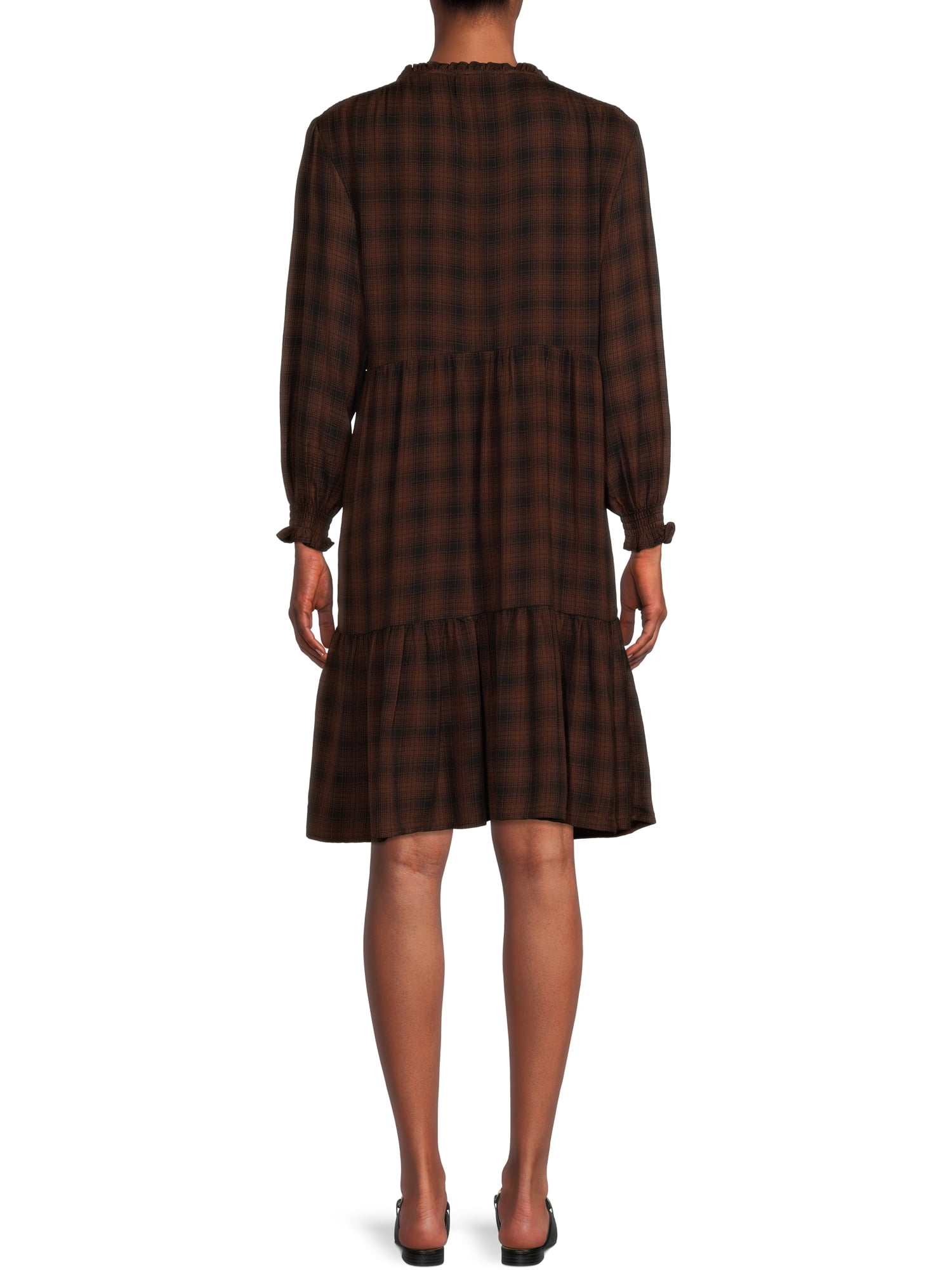 Blu White Blu's Women's Plaid Button Down Dress