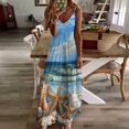 thumbnail image 3 of Beach Seashell Starfish Sleeveless Dress Woman Fashion Long Dresses Women's Summer Suit Dress Summer 2025 Women, 3 of 7