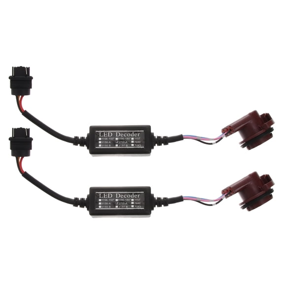 OUNONA 2-Pack 3157 LED Resistor Decoders Adapters for Car LED Lights, Warning Canceller Compatible with Turn Signal Lights