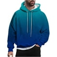 thumbnail image 2 of CaiJunJia George Men's Tie Dye Oversized Fleece Hoodies Basic Fall Winter Fashion 2024 Trendy Pullover Hooded Sweatshirt, 2 of 6