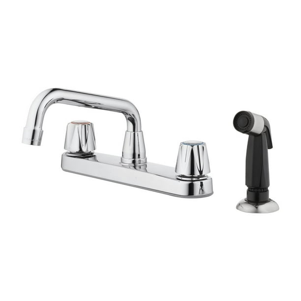 OakBrook Compression Two Handle Kitchen Faucet with Deck Mount Side