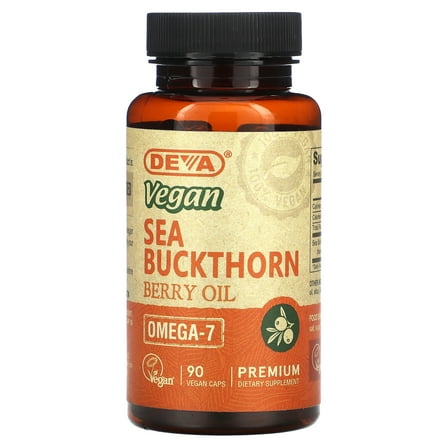 Deva Vegan Sea Buckthorn Berry Oil, 90 Vegan Caps (500 mg per Capsule)