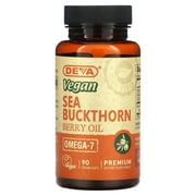 Deva Nutrition - Premium Vegan Sea Buckthorn Berry Oil Omega-7 - 90 Vegan Caps