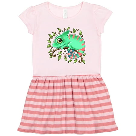 

Inktastic Tiny Cute Chameleon Gift Toddler Girl Dress