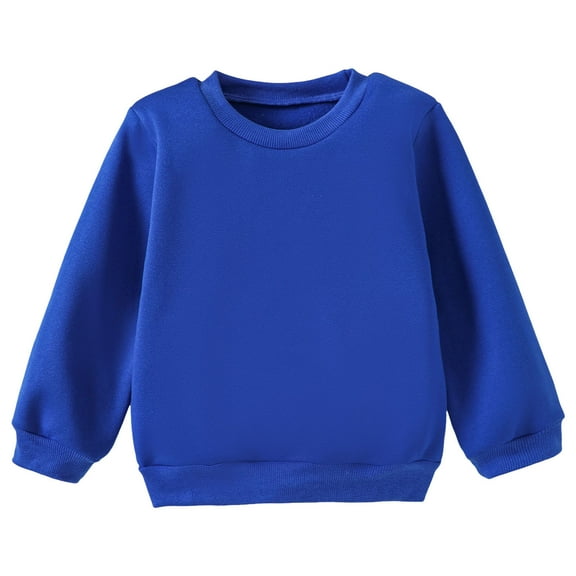 Yammkia Boys Printed Sweatshirt Boy's Big Cotton Crewneck Fleece Closure Sweatshirt Size 5T 6T (Blue,5-6 Years)