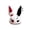 Red, variant on Wizlet Gothic Rabbit Plush Pendant, 5.5in Dark Punk Bunny Head Bag Hanging Ornament For Teen Girls-Red