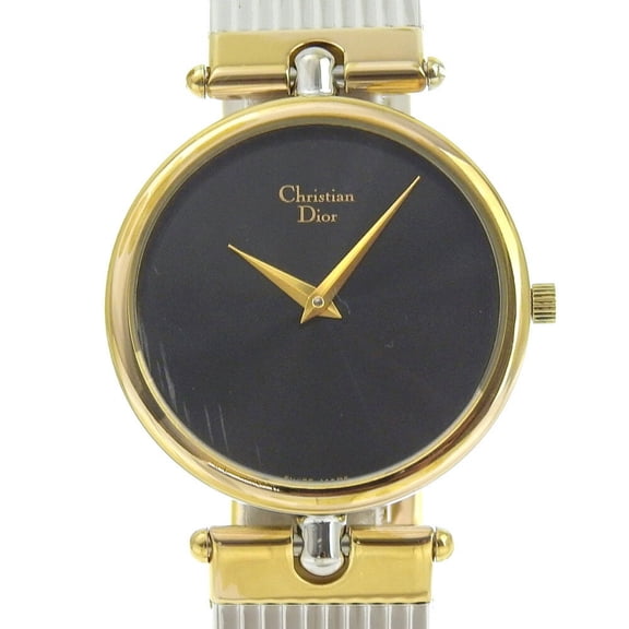 Pre-Owned Christian Dior Watch 3026 Stainless Steel x Gold Plated Quartz Analog... (Good)