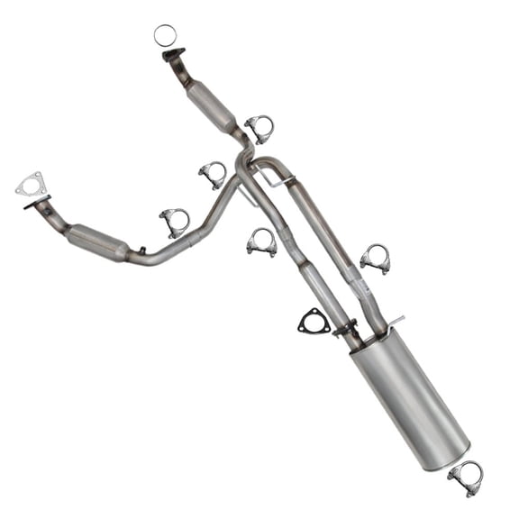 Northeastern Exhaust Catalytic & Muffler Kit Fits 2006-2010 GMC Savana 3500 4.8L & Chevrolet Express 3500 4.8L California Emissions Models with 135" Wheelbase Only - Direct Fit EPA-Approved