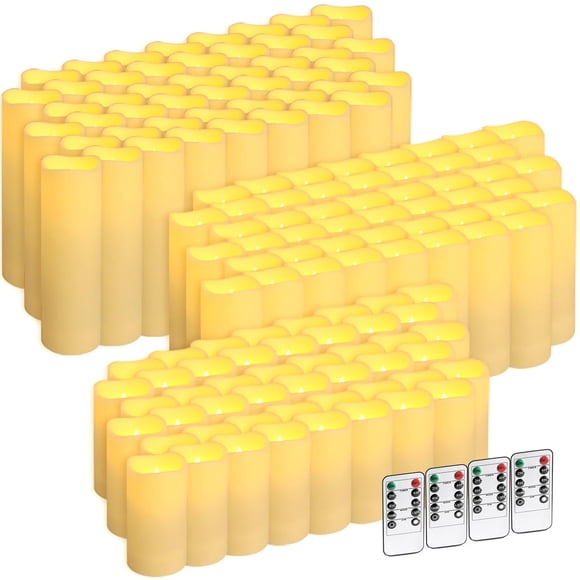 Juego de control remoto LED sin llama Lamp Fclayvts, paquete de 144 unidades