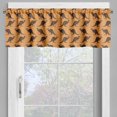 thumbnail image 4 of Ambesonne Kangaroo Valance & Curtain, Dichromed Animal Pattern, 55"x45", Chocolate and Amber, 4 of 7