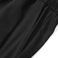 thumbnail image 4 of EOYWHK Mens Shorts Quick Dry with Pockets Elastic Waist Drawstring Sports Shorts for Men Soft Lightweight Breathable Casual Activewear Black, Size L, 4 of 9