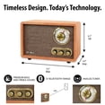 thumbnail image 4 of Victrola Willow Retro Bluetooth FM/AM Radio (Walnut), 4 of 5