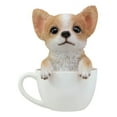 thumbnail image 3 of Realistic Tan Chihuahua Dog in Teacup Statue 5.75"H Pet Pal Chihuahuas Decor, 3 of 6