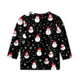 thumbnail image 4 of Grblisyd Christmas Gifts for Grandkids, Christmas Shirts for Girls 10-12 3/4 Sleeve Casual Graphic Tees Cute Shiny Snowflake Print Tshirts Crewneck Tops 2t-8t Black 5-6 Y, 4 of 4