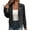 Black, variant on Women Moto Biker Jacket Asymmetric Zip Lapel Collar Slim Cropped Outerwear Coat for Street Daily Casual Wear S