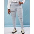 thumbnail image 2 of Escalera de colores rasgado más tamaño pantalones flacos Rosegal Pantalones de talla grande, 2 of 5