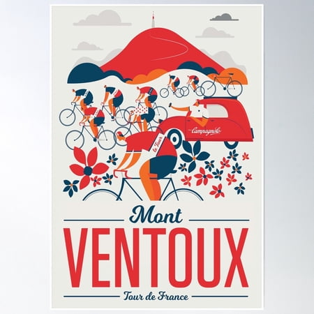 Cycling Mont Ventoux Poster Wall Art, Modern Wall Decor, 8x12 UNFRAMED
