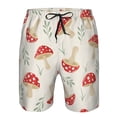 thumbnail image 4 of Kll Cartoon Flat Mushrooms Men'S Casual Summer Beach Shorts Hawaiian Shorts With Pockets-Large, 4 of 9
