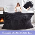 thumbnail image 6 of 3 in 1 Giant Bean Bag Chair Convertible Bean Bag Chairs with Machine Washable Cover Large Beanbag Chairs for Adult (Dark Grey), 6 of 9
