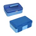 thumbnail image 1 of Blue Insulated Lunch Box With 4 Compartments Leak Proof Sealing Lid Microwave Safe Food Grade Plastic Container For Students Office Workers Outdoor Picnics Travel Meal Prep And Storage, 1 of 7