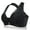 Black, variant on Women's nylon underwear including 1PC bra Red Nylon Women's Front Closure Extra-Elastic Large Criss Cross Shaping Posture Lift Bra